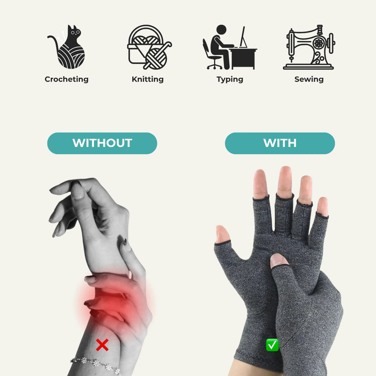 Compression Gloves For Crafters