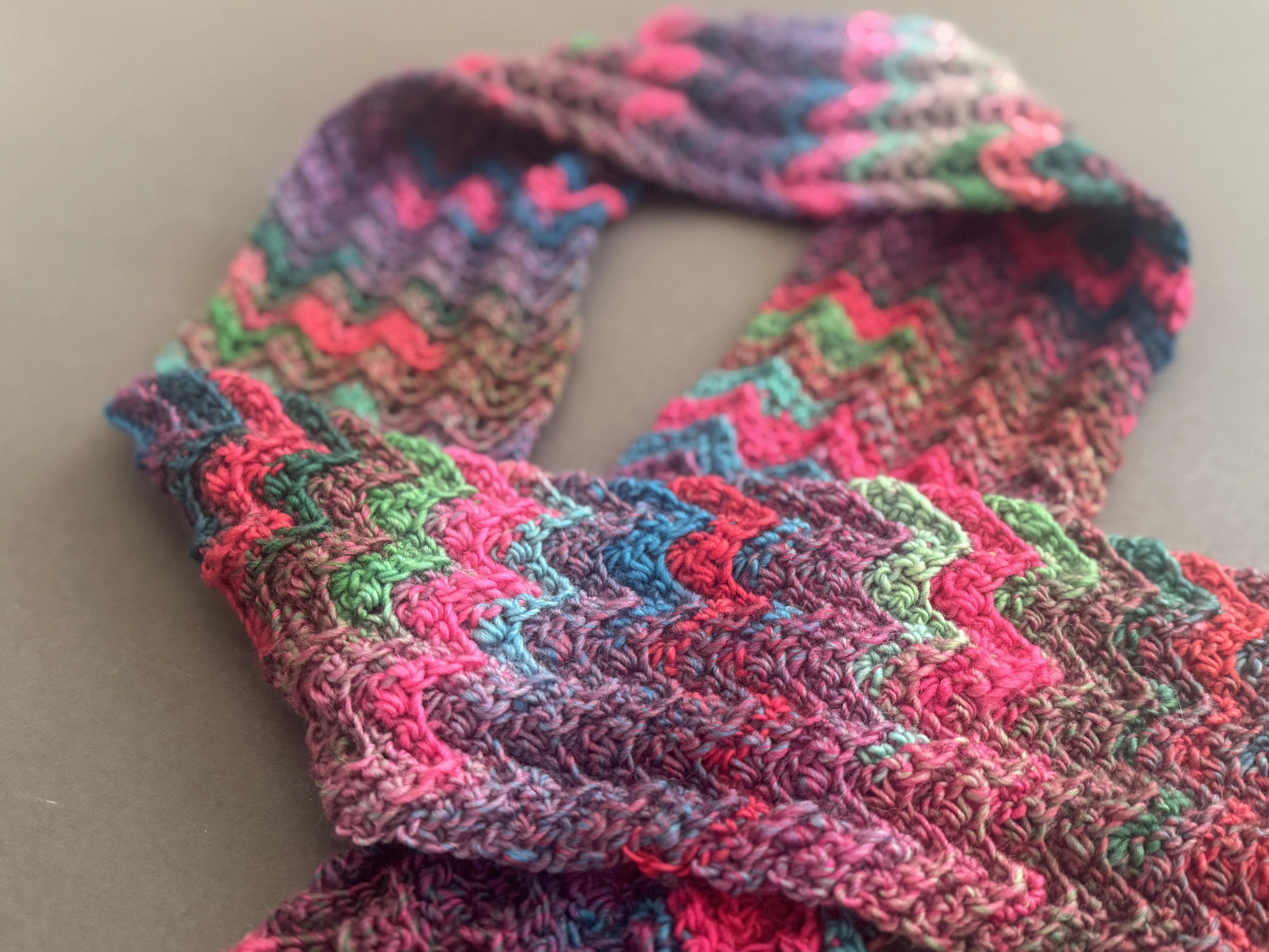 Tropic Mirage Crochet Scarf Pattern by Tiffany