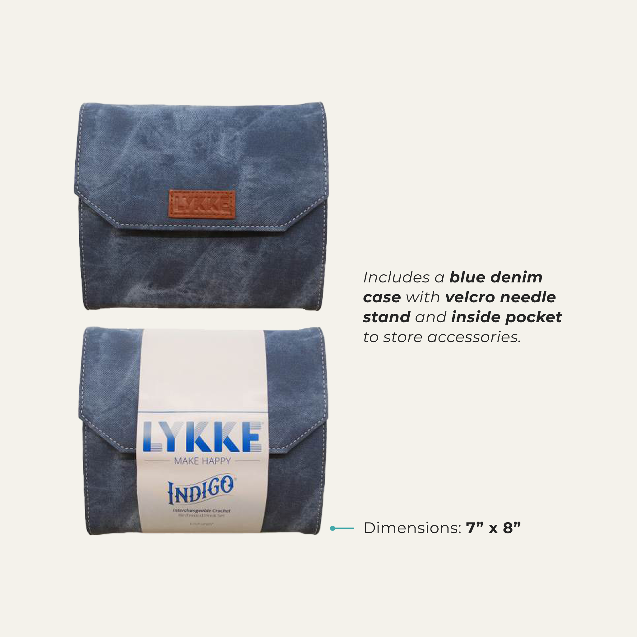 INDIGO Interchangeable Long Set - Azure Denim Effect