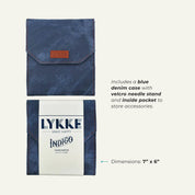 INDIGO 6" Crochet Hook Set - Azure Denim Effect