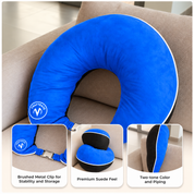 Premium Suede Navy Blue/Black Pillow