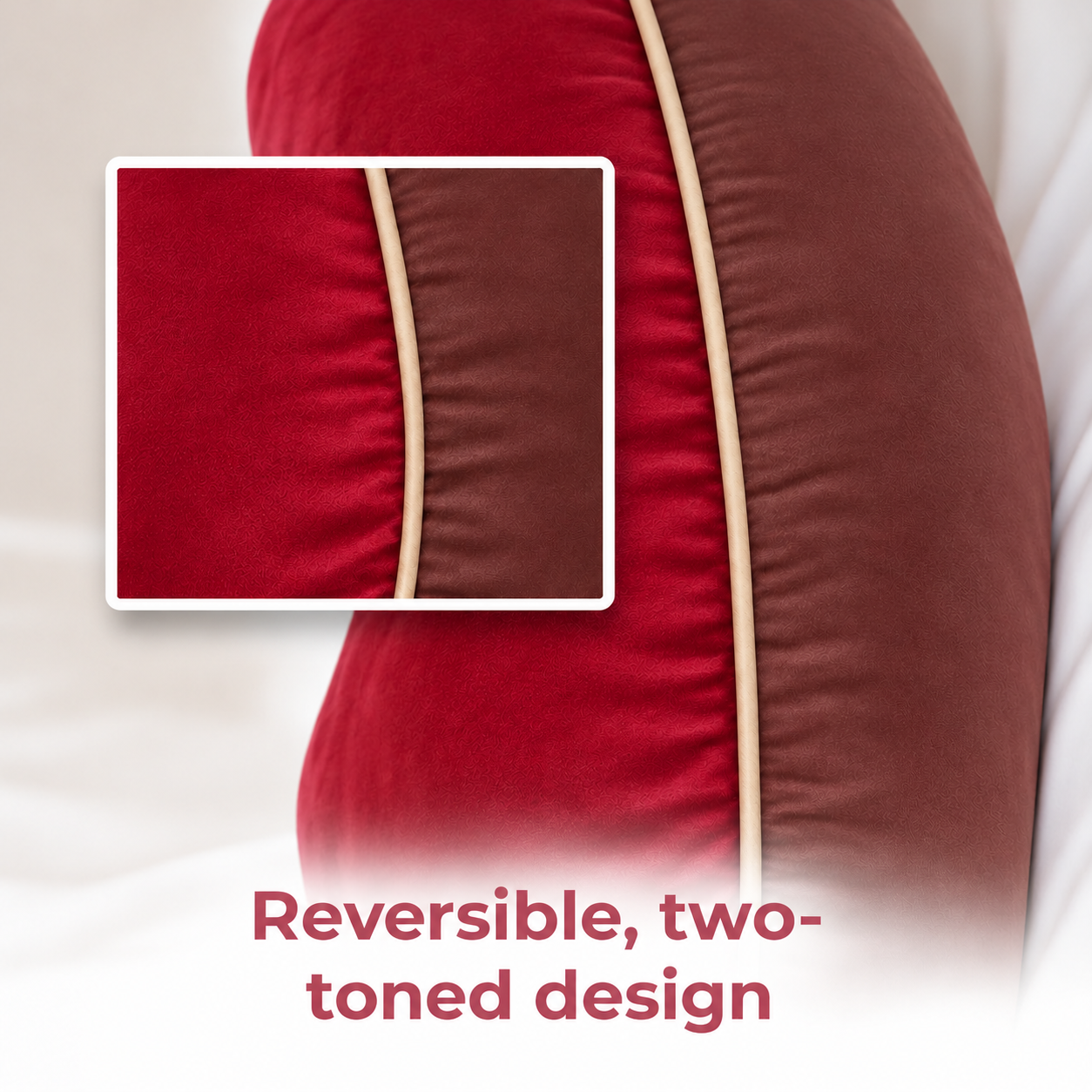 Velvet Ruby/Peach Maker's Pillow