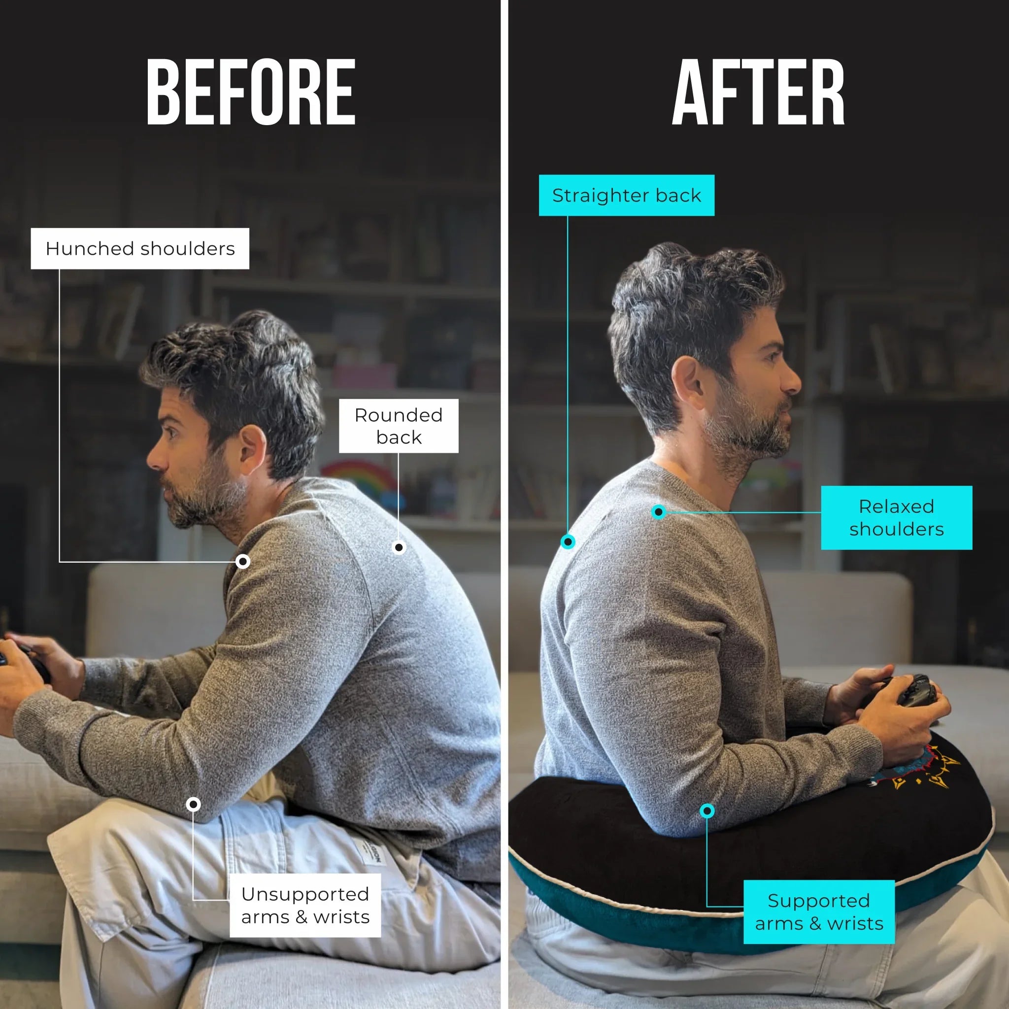 Double Barrel Gaming Pillow