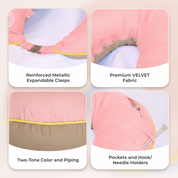 Velvet Peach/Khaki Maker's Pillow
