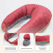 Premium Velvet - Red/Grey