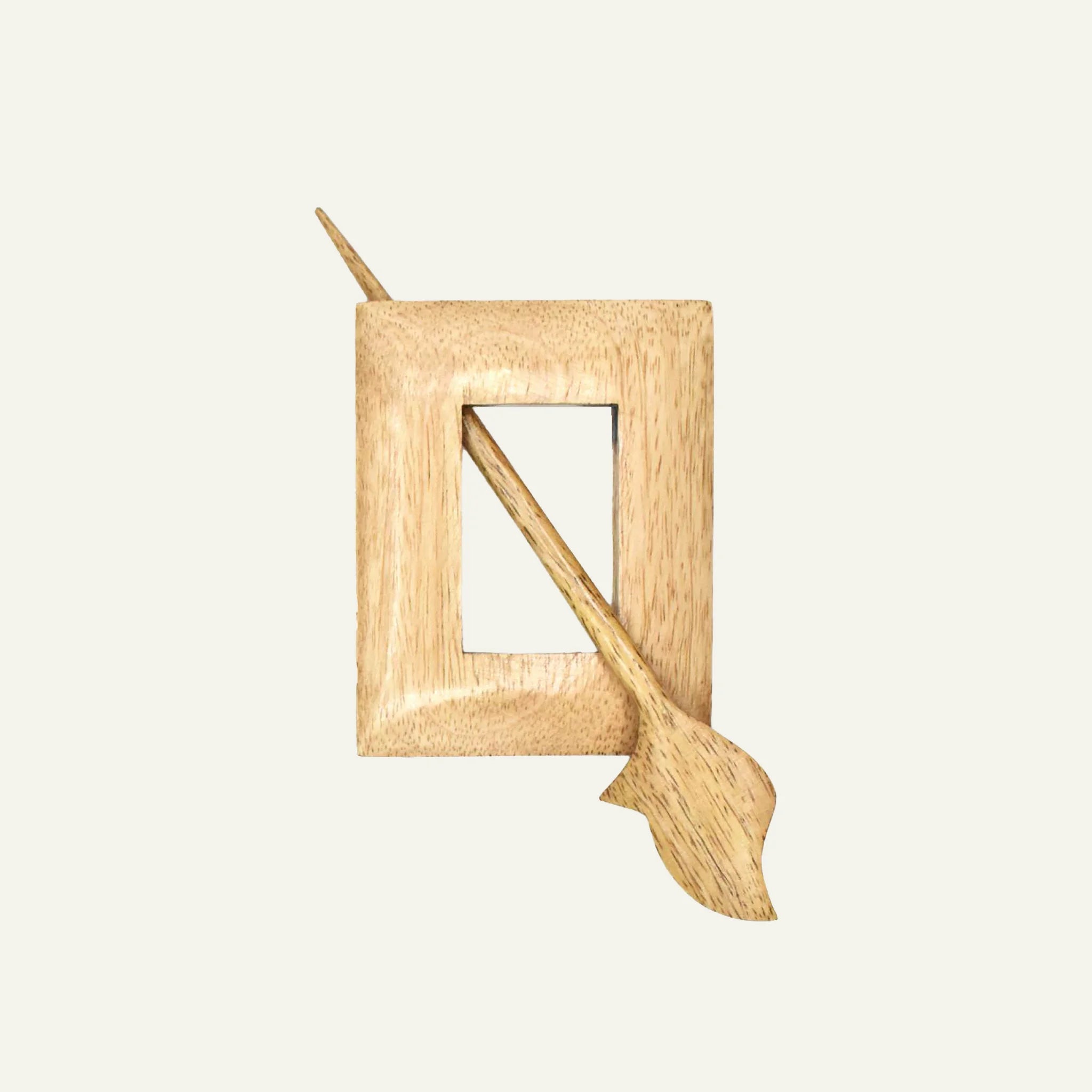LYKKE Mango Wood Shawl Pin - Square